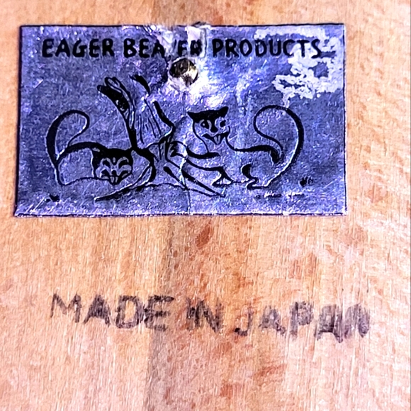 Vintage wooden key  holder with hooks for keys  floral painted design, Japan - Picture 6 of 6